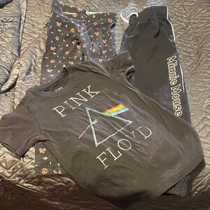 Wonder Nation Black and Orange Pajama Set